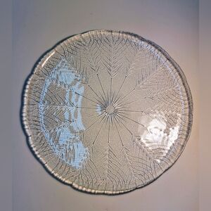 Arcoroc Country Wheat Textured 13" Serving Platter Clear Glass